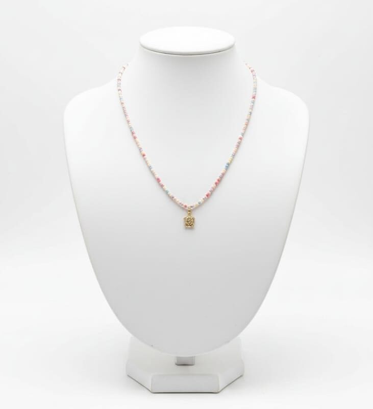 Turtle Inspired Beaded Necklace