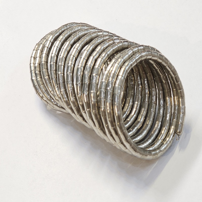 Metallic Cap 12 Layered Handcuff Bracelet