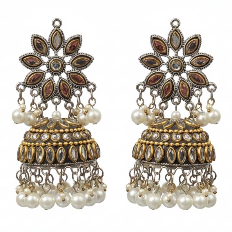 Oxidised Golden Dusky Jhumkhaas